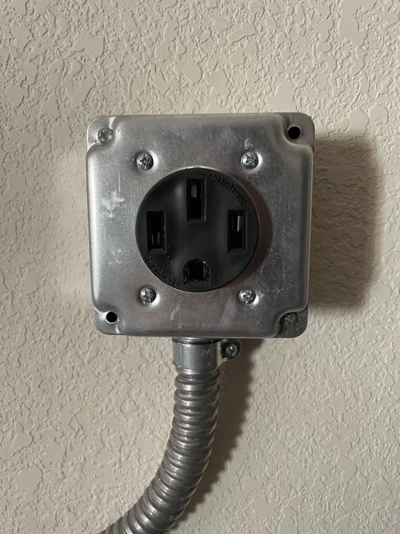 NEMA 14-50 outlet installed for Smart Home Electrical in Blackhawk