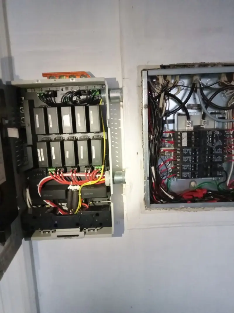 Electrical panel upgrade completed for Security Camera Wiring in Blackhawk